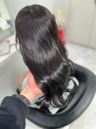 ロング カラー 流行りの透明感カラー ×縮毛矯正🤍ユウのヘアスタイル