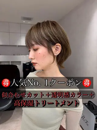 ショート 小顔カット×艶髪✨× 縮毛矯正/Jirouのヘアスタイル