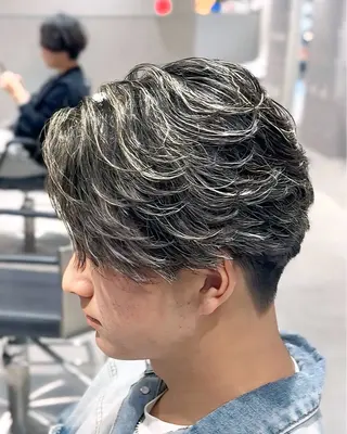 ショート カラー パーマ メンズ 🍀メンズパーマ職人 池袋🍀Yuraのヘアスタイル