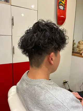 パーマ メンズ 友永 風歌のヘアスタイル