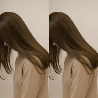 セミロング カラー 小顔矯正/レイヤー 透明感カラー✨生真のヘアスタイル