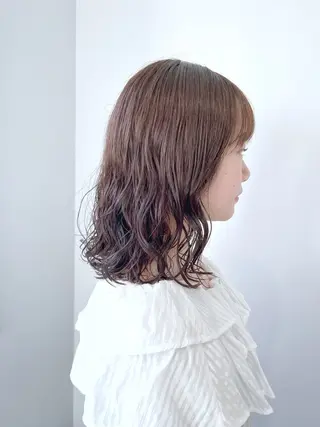 セミロング カラー パーマ ✨️ボブカット中村 真緒✨️のヘアスタイル