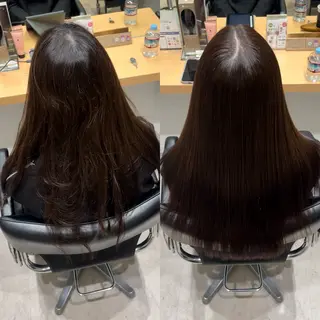 セミロング カラー 髪質改善ヘアケア 艶髪特化/上田のヘアスタイル