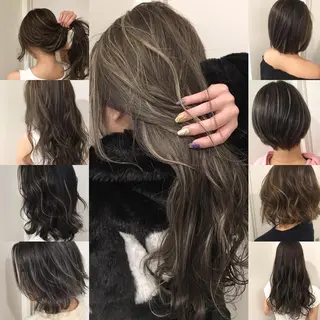 セミロング カラー 🌈評価No.1🌈 艶髪カラー❌エクステのヘアスタイル