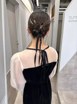 セミロング ヘアアレンジ 三輪 恭平のヘアスタイル