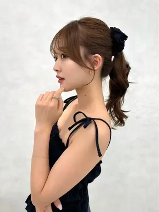 セミロング カラー ヘアアレンジ メンズカット/ 艶カラー🫧noaのヘアスタイル