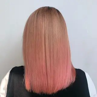 ミディアム HINA🎀韓国ヘア エクステ/小顔カットのヘアスタイル