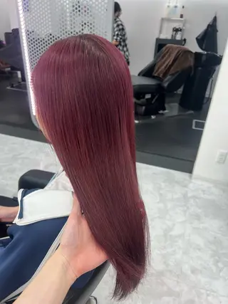 ロング カラー 💖似合わせカラー レイヤー💖縮毛矯正のヘアスタイル