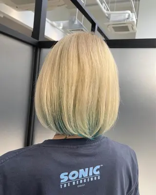 ショート カラー ヘアアレンジ 髪質改善×ハイトーン 中田啄也のヘアスタイル