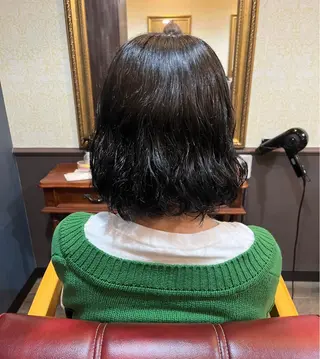 ミディアム カラー パーマ 廣田 優那のヘアスタイル