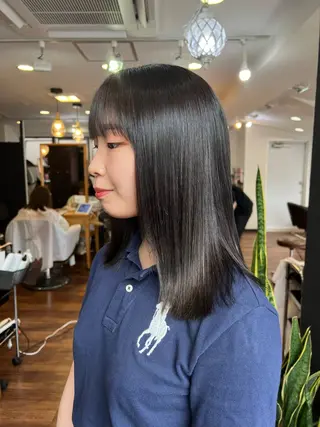 ミディアム カラー 韓国ヘア 🎀華澄のヘアスタイル