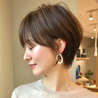 ショート 結べるレイヤーカット /カラー/あさかのヘアスタイル