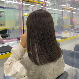 セミロング カラー ヘアアレンジ mai🍑暖色カラー /レイヤー💖のヘアスタイル