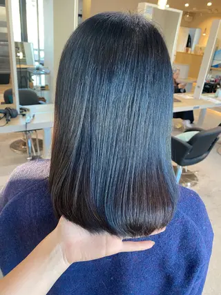 ミディアム 才田 まりなのヘアスタイル