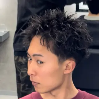 ショート パーマ ヘアアレンジ メンズ 【札幌メンズ特化】 🔥RIKU🔥のヘアスタイル