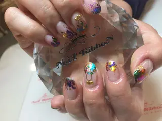 ネイル ネイルリボン 受付スタッフのネイルデザイン
