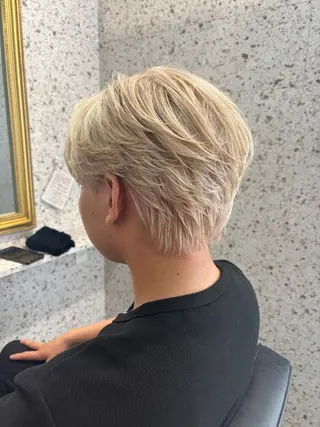 ショート カラー メンズ SHOTO ハイトー ン/ブロンドカラーのヘアスタイル