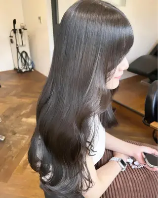 ロング カラー ヘアアレンジ 🎀暖色カラー🎀 ♡yurika♡のヘアスタイル