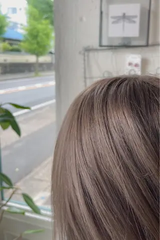 ミディアム カラー kyon.hair 韓国カットカラーのヘアスタイル
