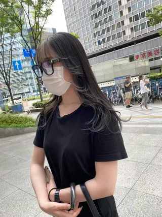 ロング デザインカラー/ボブ ブリーチカラー/ユリのヘアスタイル