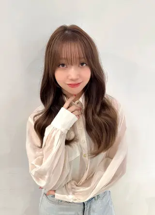 ロング 大人可愛いレイヤー 大田のヘアスタイル
