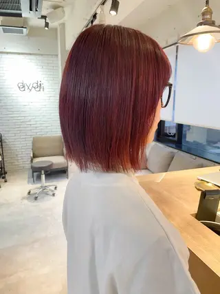 ミディアム カラー 🇰🇷韓国ボブ/ 縮毛矯正🇰🇷愛誠のヘアスタイル