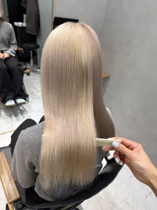 セミロング カラー 透明感カラー/パーマ 🌀アオノのヘアスタイル