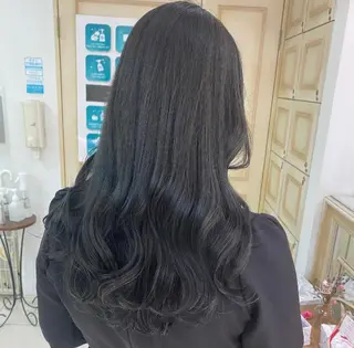 ロング カラー ヘアアレンジ 透明感カラー 古山 結季🌙🖤のヘアスタイル