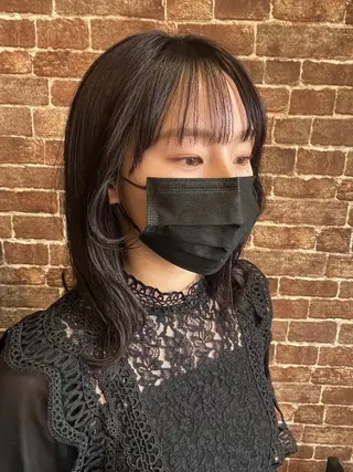 ミディアム カラー パーマ ヘアアレンジ メンズ キッズ ネイル マツエク・マツパ アイブロウ 久木原 ゆりのヘアスタイル