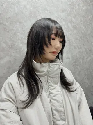 ロング ヘアアレンジ 韓国風カラー🤎 𝒄𝒉𝒊𝒌𝒂のヘアスタイル