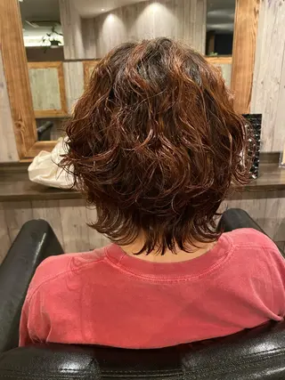 ショート パーマ 奥村 奈々加のヘアスタイル