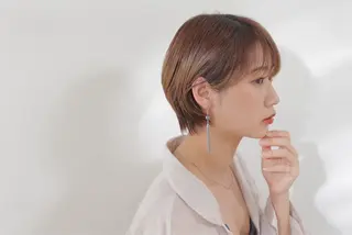 ショート カラー パーマ 松尾 空唯希のヘアスタイル