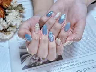 セミロング カラー ネイル Le’a NailSalonのネイルデザイン