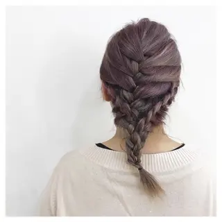 ミディアム セミロング ロング カラー ヘアアレンジ ハイトーン/ショート 村上淳乃🐥のヘアスタイル