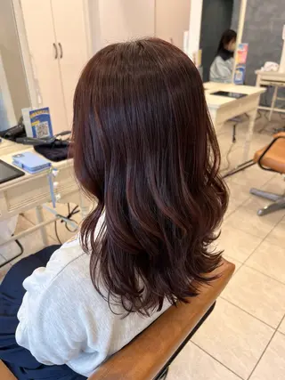 セミロング カラー メンズカットグラデー ションカラー/ケイゴのヘアスタイル