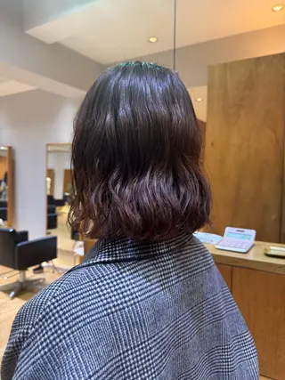 ミディアム 大人可愛い♡コテ巻き パーマ🌼杉田 萌恵のヘアスタイル