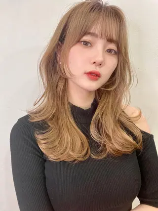 セミロング カラー 似合わせレイヤー 🇰🇷荒木洋文のヘアスタイル