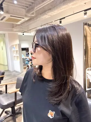 ミディアム 韓国風style ❤︎　古庄美月のヘアスタイル