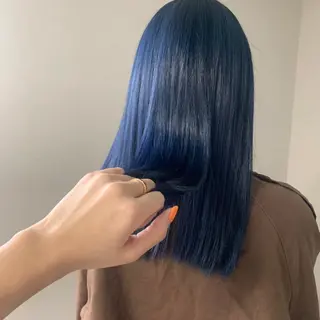 セミロング カラー ヘアアレンジ 松井那津子 /ハイライトブリーチのヘアスタイル