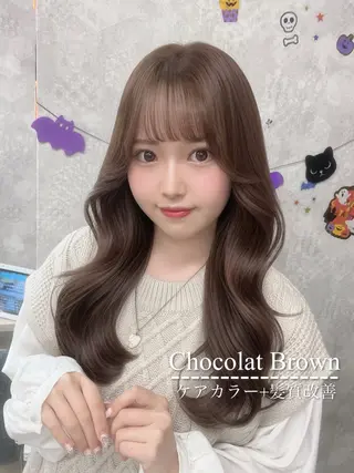 セミロング カラー Tiam タクミのヘアスタイル