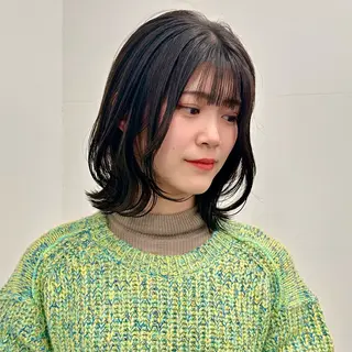 ミディアム カラー ブリーチなし/レイヤ ー特化🌈Tommyのヘアスタイル