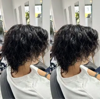 パーマ メンズ 💕韓国レイヤー× 髪質改善 宮内諒のヘアスタイル