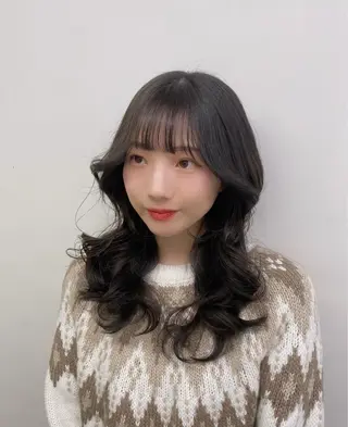 ミディアム カラー ヘアアレンジ 💖韓国ヘアの匠 💖TAKUMI💖のヘアスタイル