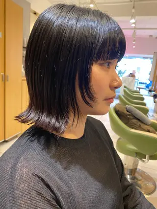 ミディアム ふじ ここなのヘアスタイル