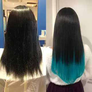 ロング カラー ヘアアレンジ 🧡艶髪ちゅるん髪 🫧🧡YUKI❄️のヘアスタイル