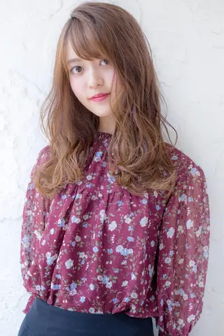 ロング カラー パーマ ヘアアレンジ マツエク・マツパ レイヤー＆カラー 人気美容師倉崎涼のヘアスタイル
