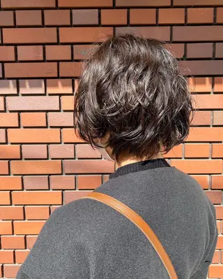 ショート パーマ エイトウメダ 店長 稲尾友則のヘアスタイル