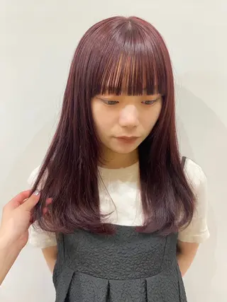 カラー 似合わせレイヤー、 透けカラー/杉本花のヘアスタイル