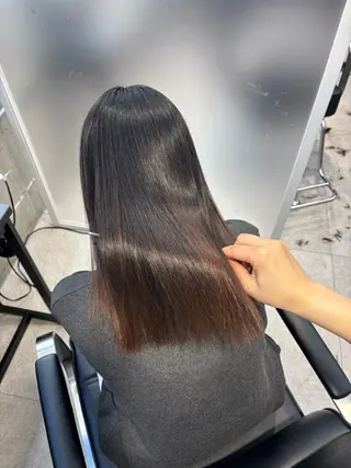 セミロング パーマ ヒマワリ🌻/ ワンホン×艶髪特化のヘアスタイル