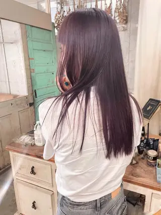 ロング カラー ヘアアレンジ メンズ キッズ デザインパーマ メンズカット 郁美のヘアスタイル